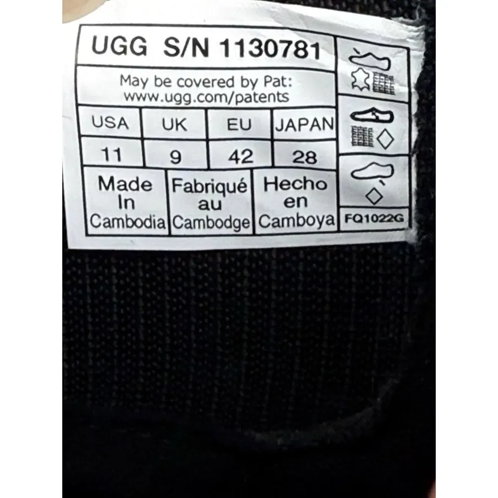 UGG Alameda Chelsea Sneaker Boots Black Suede Women’s 11 Size US New